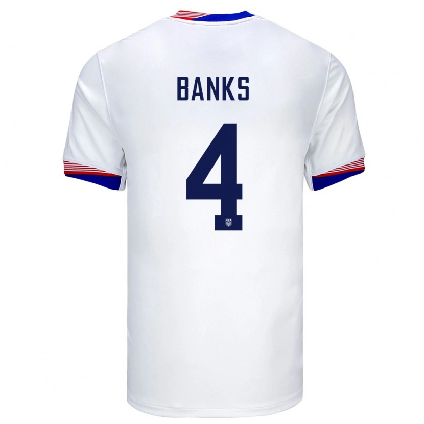 Danxen Pánské Spojené Státy Americké Noahkai Banks #4 Bílý Domů Hráčské Dresy 24-26 Dres