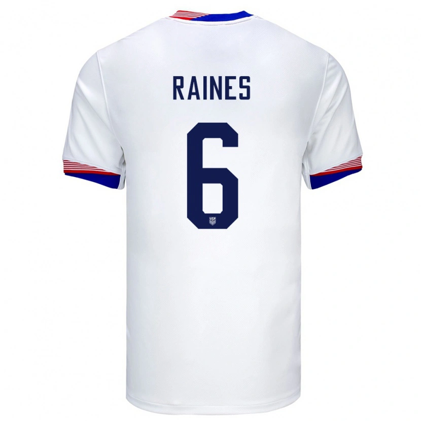 Danxen Pánské Spojené Státy Americké Brooklyn Raines #6 Bílý Domů Hráčské Dresy 24-26 Dres