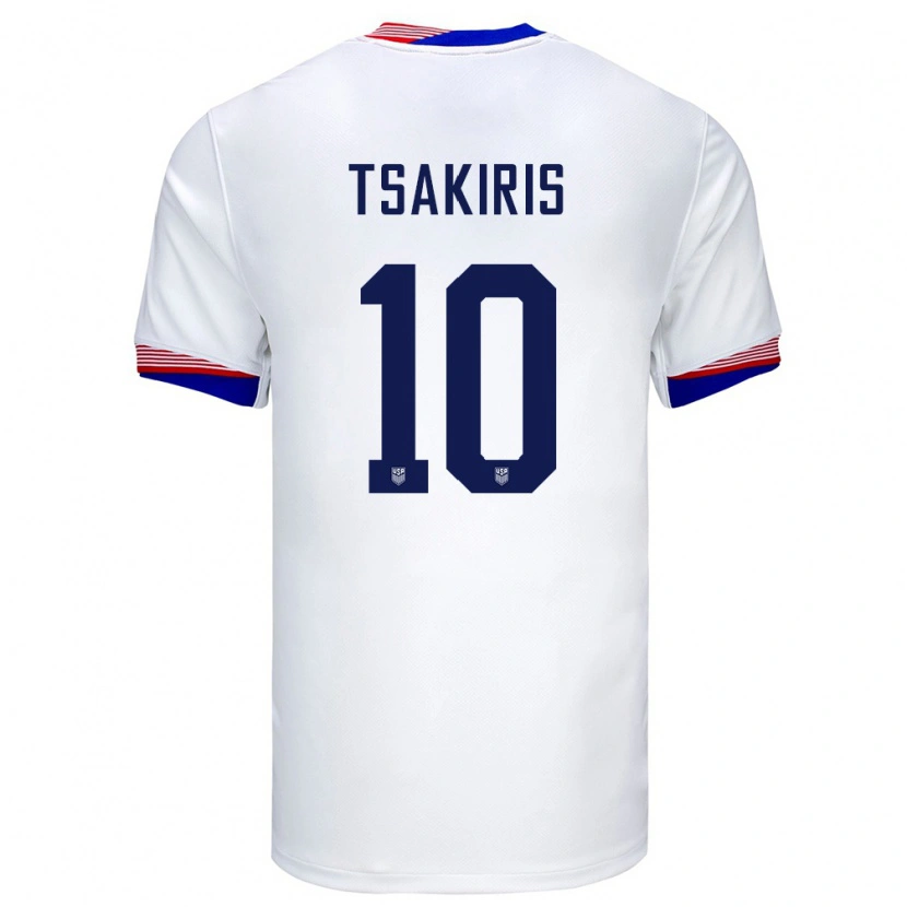 Danxen Pánské Spojené Státy Americké Niko Tsakiris #10 Bílý Domů Hráčské Dresy 24-26 Dres