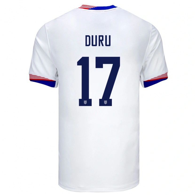 Danxen Pánské Spojené Státy Americké Leo Duru #17 Bílý Domů Hráčské Dresy 24-26 Dres