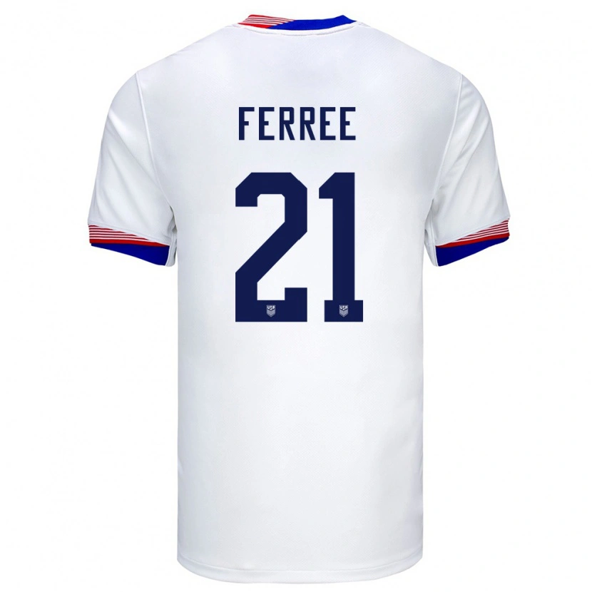 Danxen Pánské Spojené Státy Americké Duran Ferree #21 Bílý Domů Hráčské Dresy 24-26 Dres