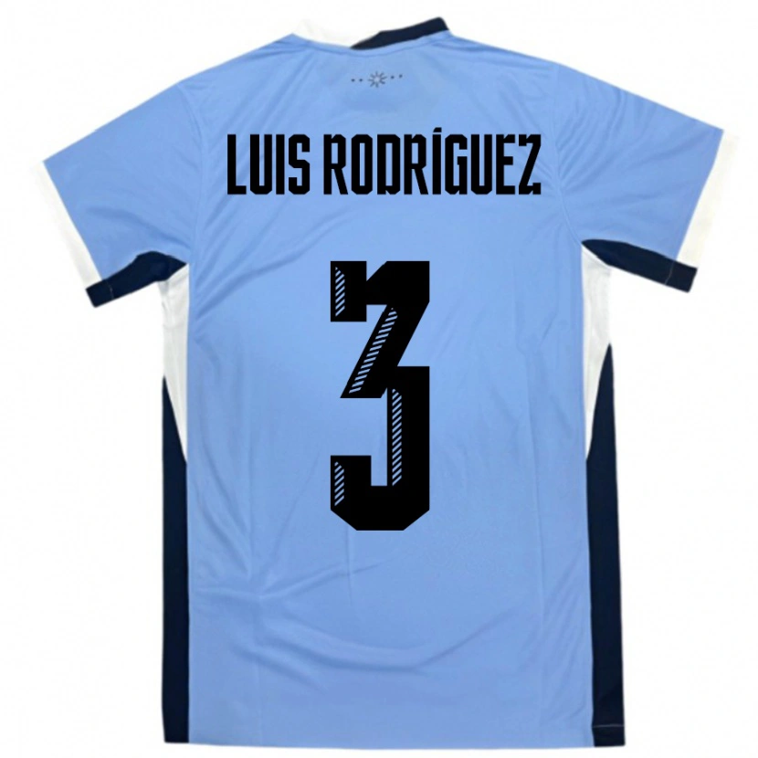 Danxen Pánské Uruguay José Luis Rodríguez #3 Bílá Černá Domů Hráčské Dresy 24-26 Dres