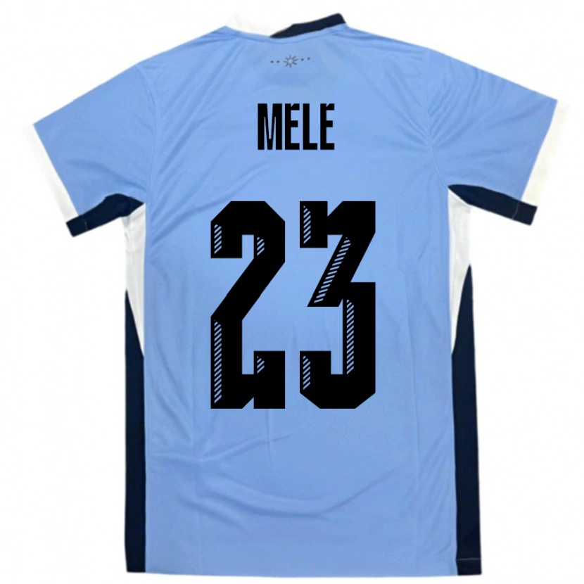 Danxen Pánské Uruguay Santiago Mele #23 Bílá Černá Domů Hráčské Dresy 24-26 Dres