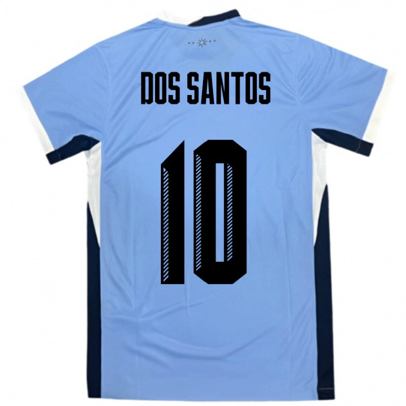 Danxen Pánské Uruguay Alexander Dos Santos #10 Bílá Černá Domů Hráčské Dresy 24-26 Dres