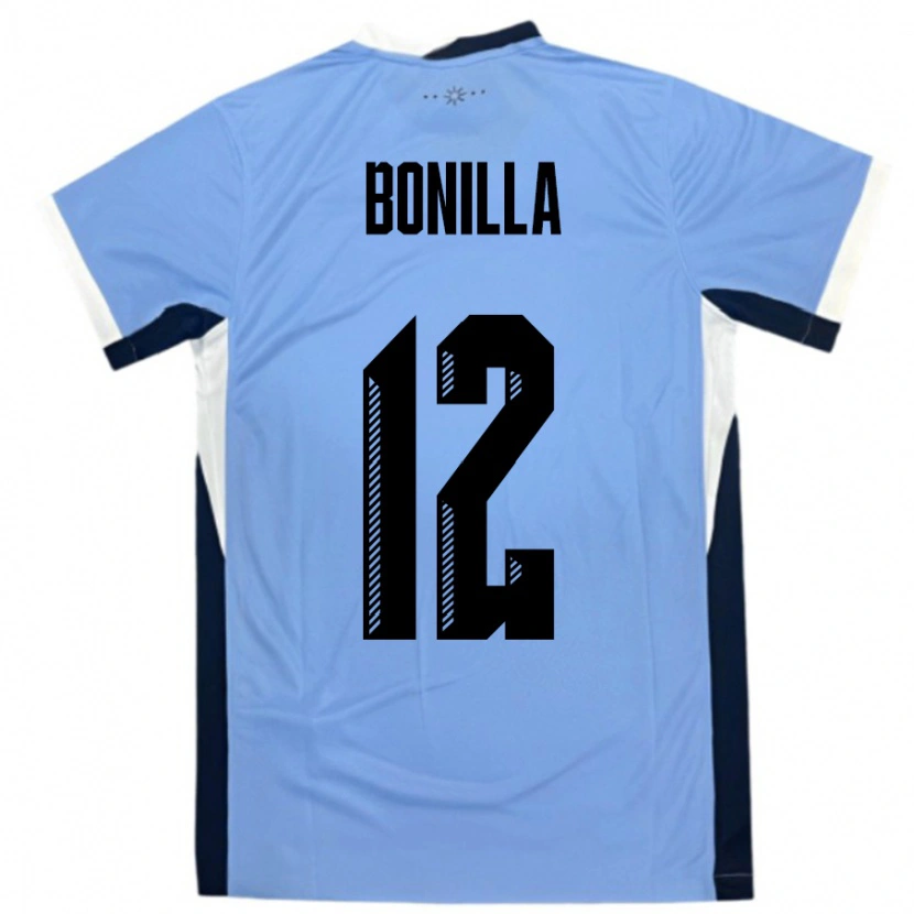 Danxen Pánské Uruguay Federico Bonilla #12 Bílá Černá Domů Hráčské Dresy 24-26 Dres