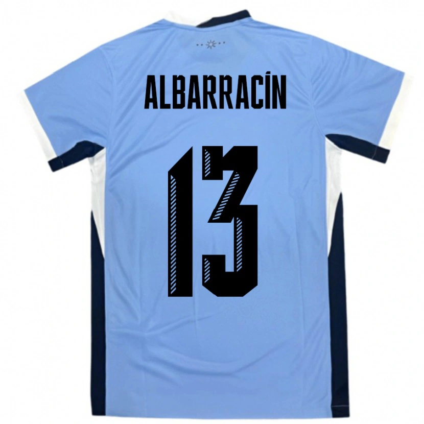 Danxen Pánské Uruguay Agustín Albarracín #13 Bílá Černá Domů Hráčské Dresy 24-26 Dres