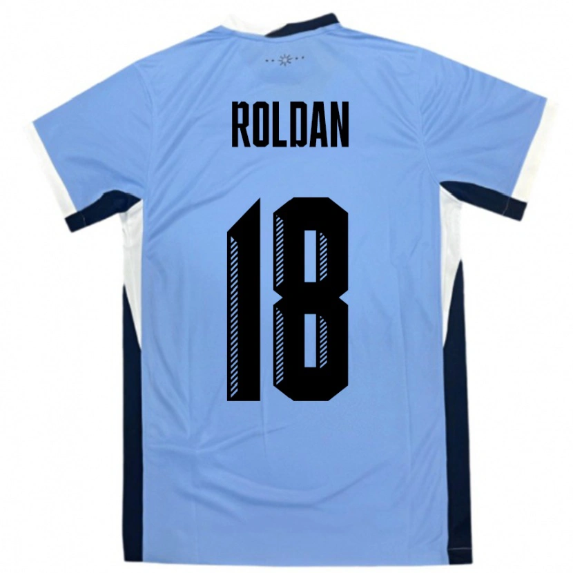 Danxen Pánské Uruguay Thiago Roldan #18 Bílá Černá Domů Hráčské Dresy 24-26 Dres