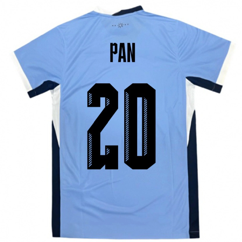 Danxen Pánské Uruguay Gonzalo Pan #20 Bílá Černá Domů Hráčské Dresy 24-26 Dres