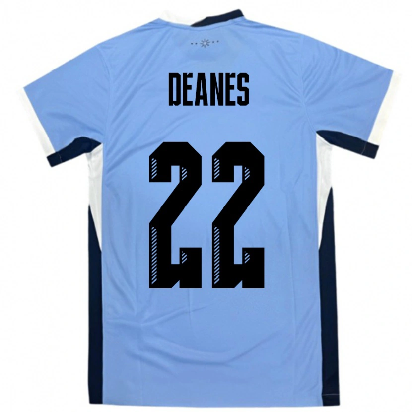 Danxen Pánské Uruguay Tiago Deanes #22 Bílá Černá Domů Hráčské Dresy 24-26 Dres