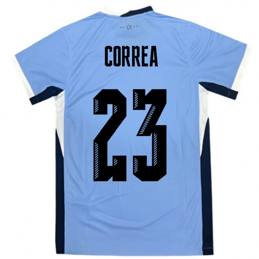 Danxen Pánské Uruguay Fabrizio Correa #23 Bílá Černá Domů Hráčské Dresy 24-26 Dres