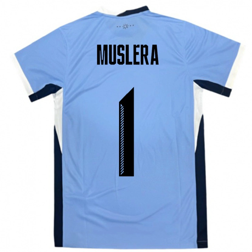 Danxen Pánské Uruguay Fernando Muslera #1 Bílá Černá Domů Hráčské Dresy 24-26 Dres