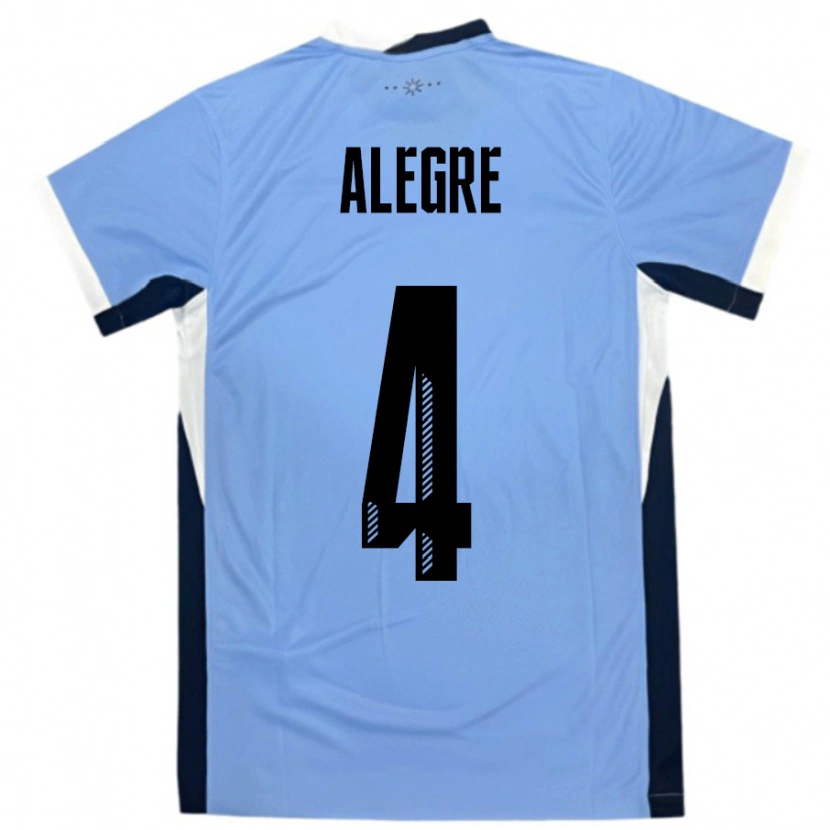 Danxen Pánské Uruguay Ignacio Alegre #4 Bílá Černá Domů Hráčské Dresy 24-26 Dres
