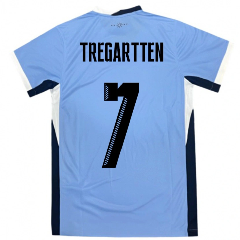Danxen Pánské Uruguay Stephanie Tregartten #7 Bílá Černá Domů Hráčské Dresy 24-26 Dres