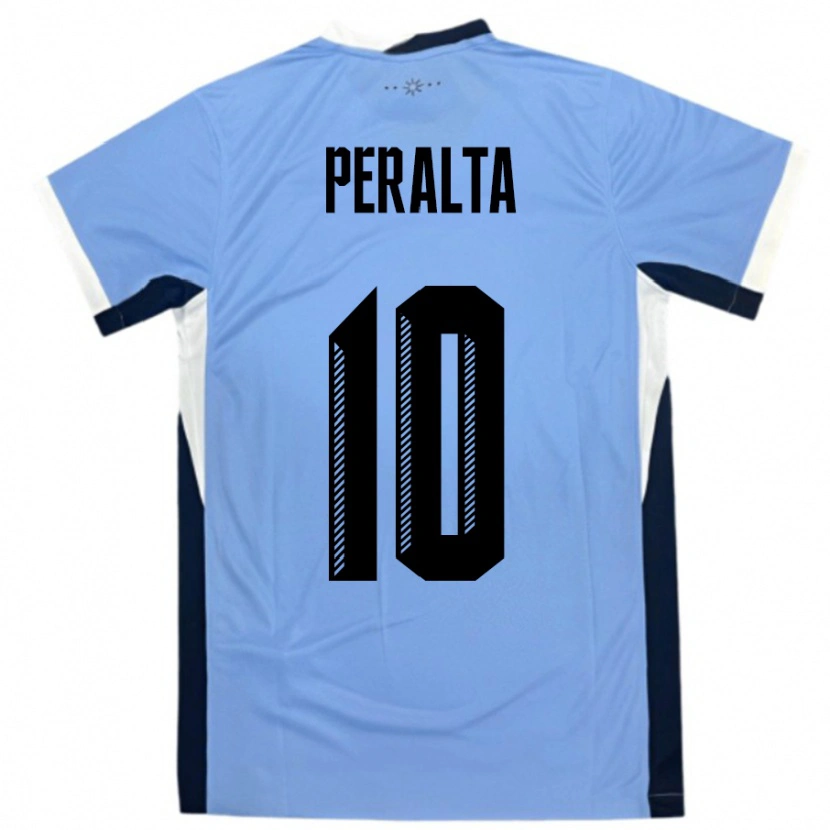 Danxen Pánské Uruguay Mateo Peralta #10 Bílá Černá Domů Hráčské Dresy 24-26 Dres