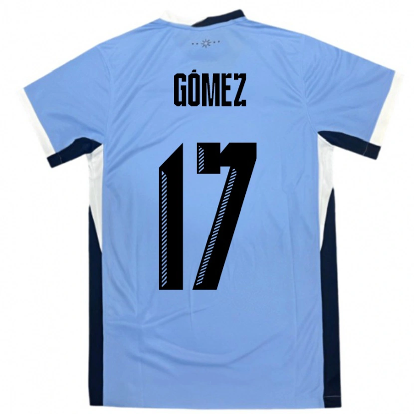 Danxen Pánské Uruguay Cecilia Gomez #17 Bílá Černá Domů Hráčské Dresy 24-26 Dres