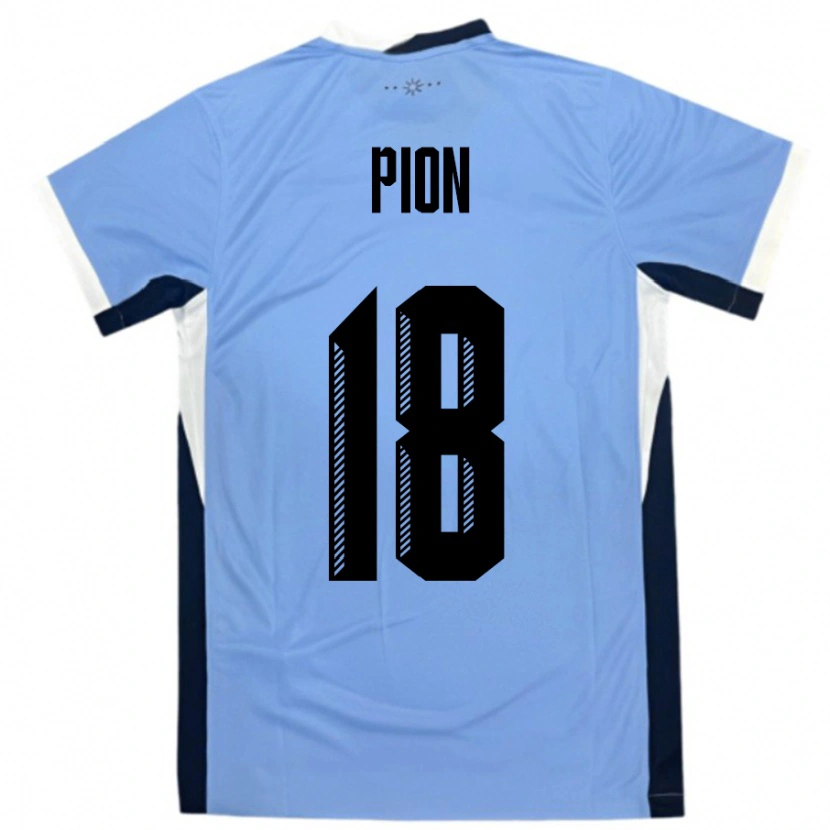 Danxen Pánské Uruguay Mariana Pion #18 Bílá Černá Domů Hráčské Dresy 24-26 Dres