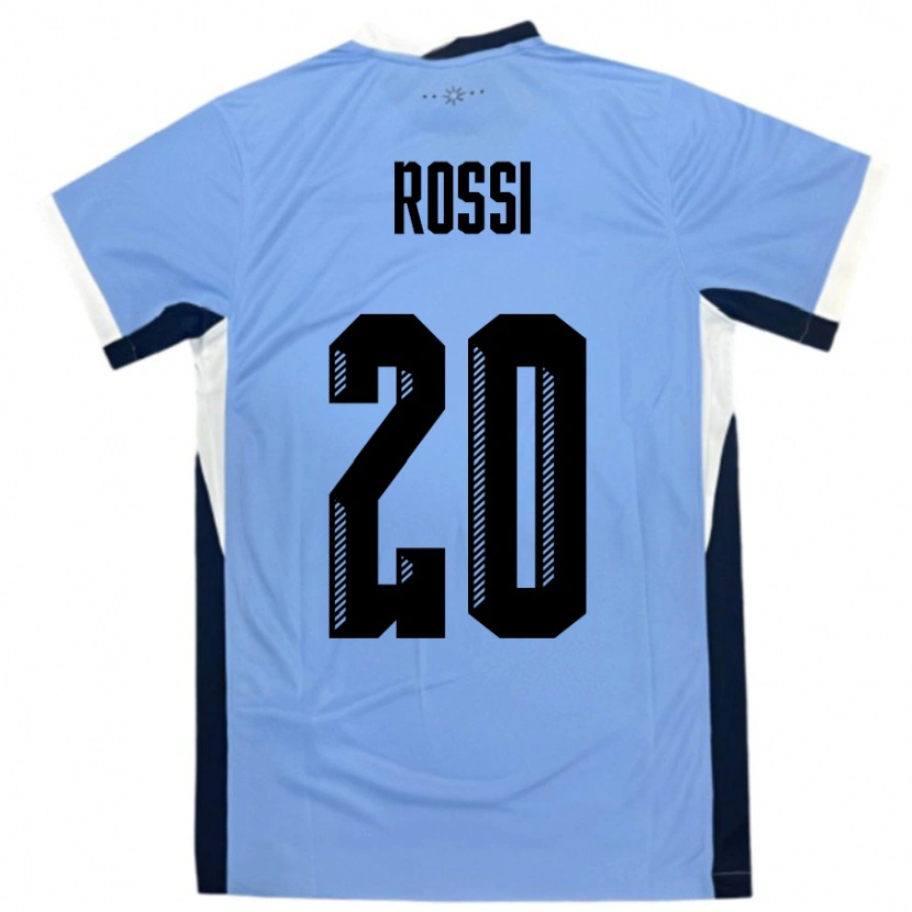 Danxen Pánské Uruguay Diego Rossi #20 Bílá Černá Domů Hráčské Dresy 24-26 Dres
