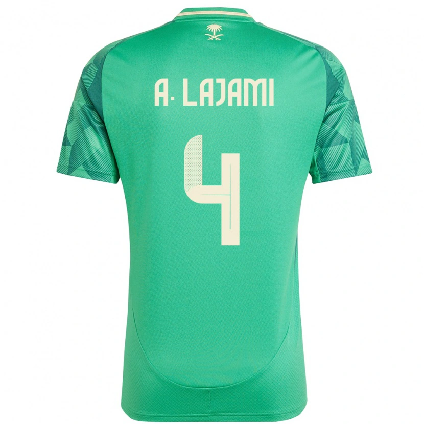 Danxen Pánské Saúdská Arábie Ali Lajami #4 Zelený Domů Hráčské Dresy 24-26 Dres