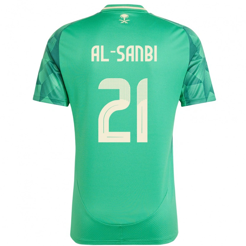 Danxen Pánské Saúdská Arábie Abdulrahman Al-Sanbi #21 Zelený Domů Hráčské Dresy 24-26 Dres