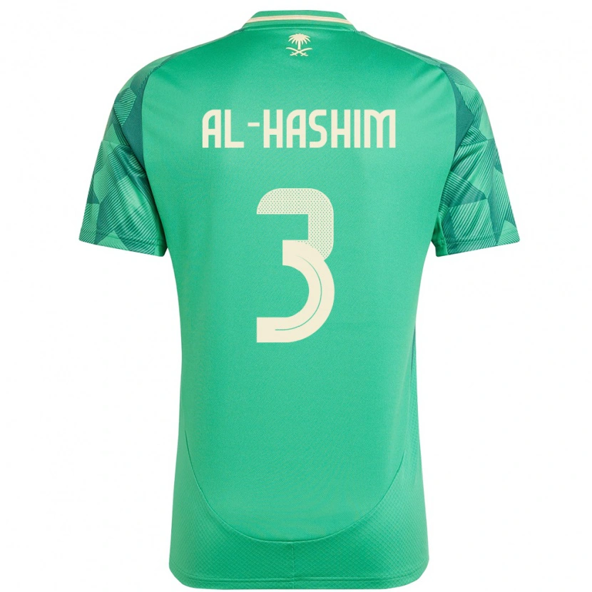 Danxen Pánské Saúdská Arábie Jawad Al-Hashim #3 Zelený Domů Hráčské Dresy 24-26 Dres