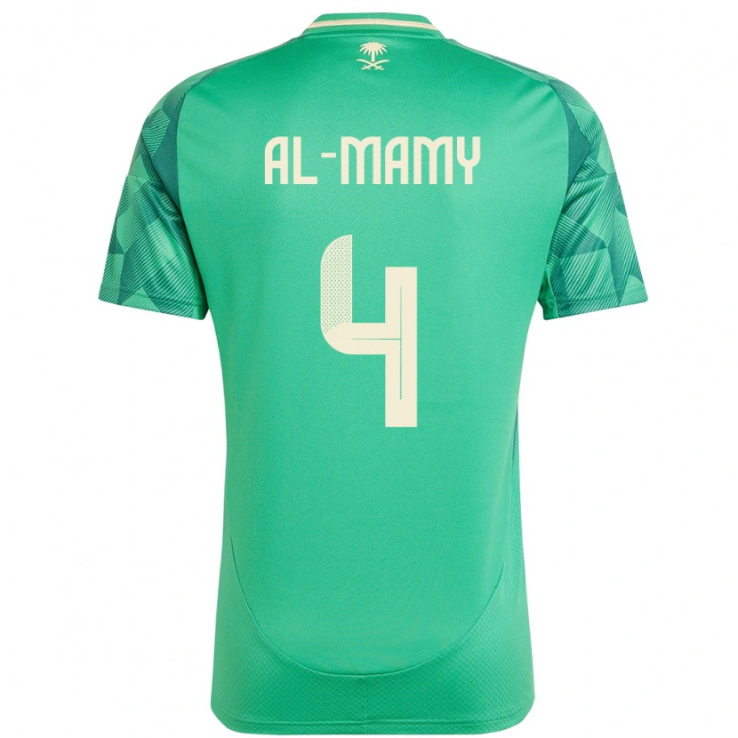 Danxen Pánské Saúdská Arábie Abdulrahman Al-Mamy #4 Zelený Domů Hráčské Dresy 24-26 Dres