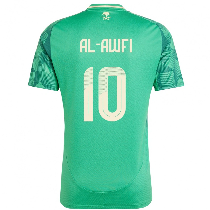 Danxen Pánské Saúdská Arábie Al-Walid Al-Awfi #10 Zelený Domů Hráčské Dresy 24-26 Dres
