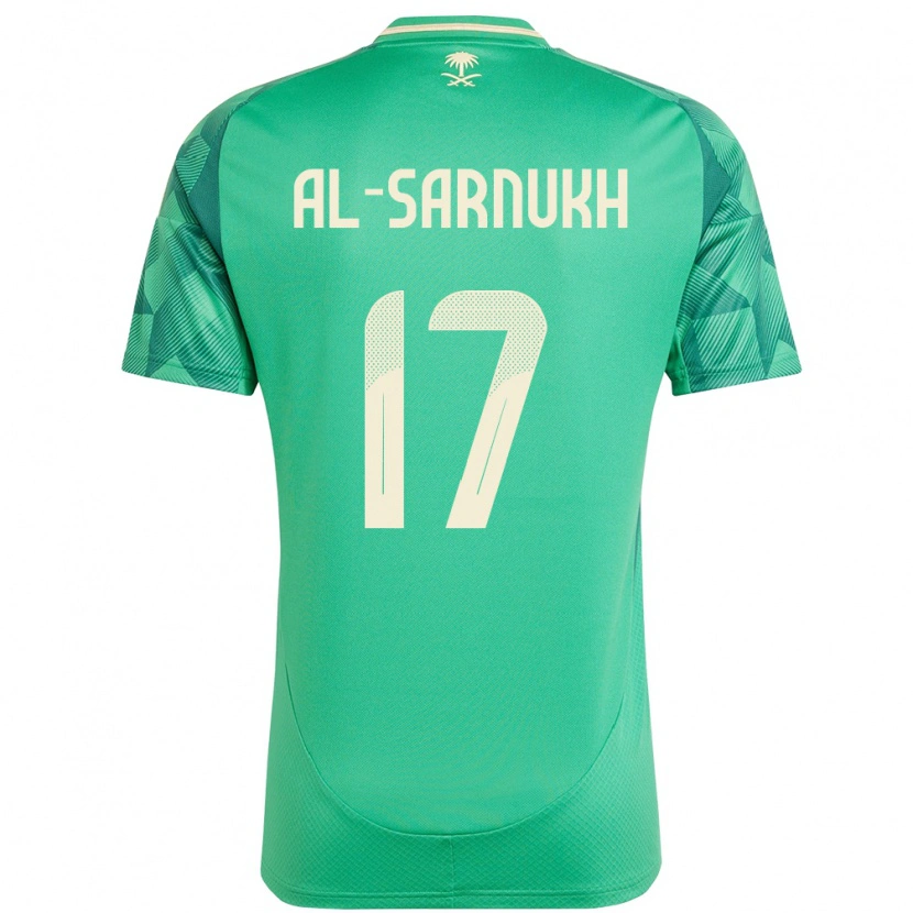 Danxen Pánské Saúdská Arábie Mohamed Al-Sarnukh #17 Zelený Domů Hráčské Dresy 24-26 Dres
