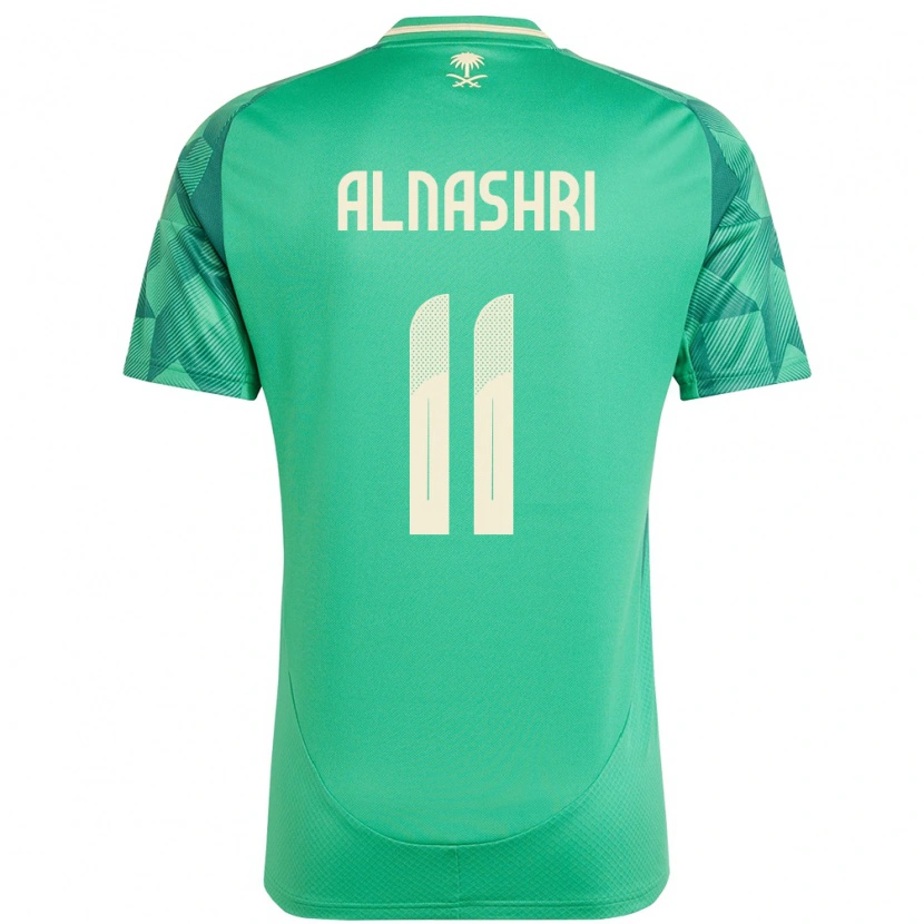 Danxen Pánské Saúdská Arábie Awad Alnashri #11 Zelený Domů Hráčské Dresy 24-26 Dres