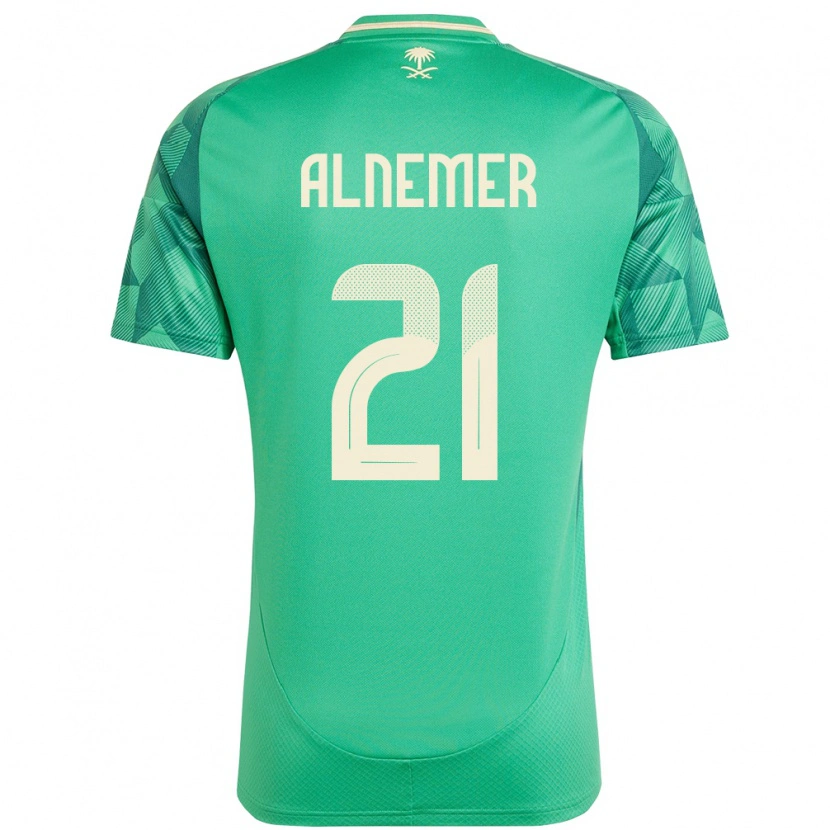 Danxen Pánské Saúdská Arábie Meshari Alnemer #21 Zelený Domů Hráčské Dresy 24-26 Dres