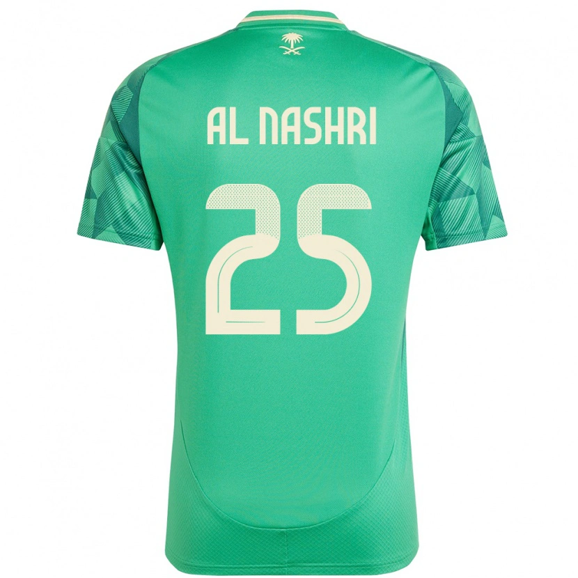 Danxen Pánské Saúdská Arábie Awad Al Nashri #25 Zelený Domů Hráčské Dresy 24-26 Dres