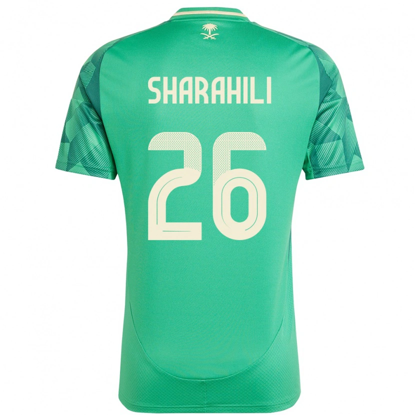 Danxen Pánské Saúdská Arábie Riyadh Sharahili #26 Zelený Domů Hráčské Dresy 24-26 Dres