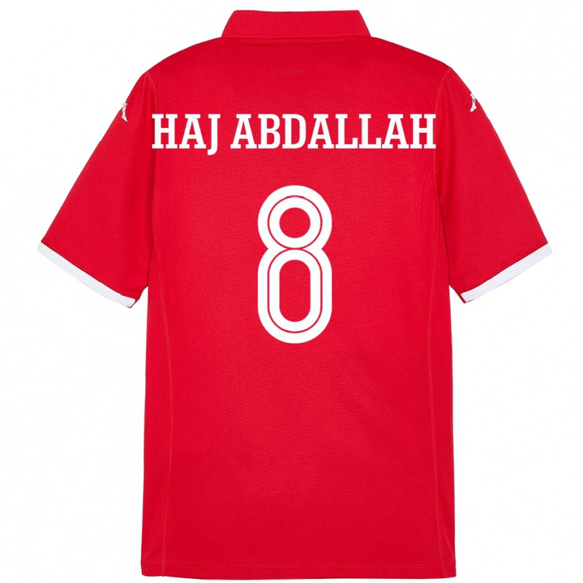 Danxen Pánské Tunisko Saifedine Haj Abdallah #8 Červený Domů Hráčské Dresy 24-26 Dres