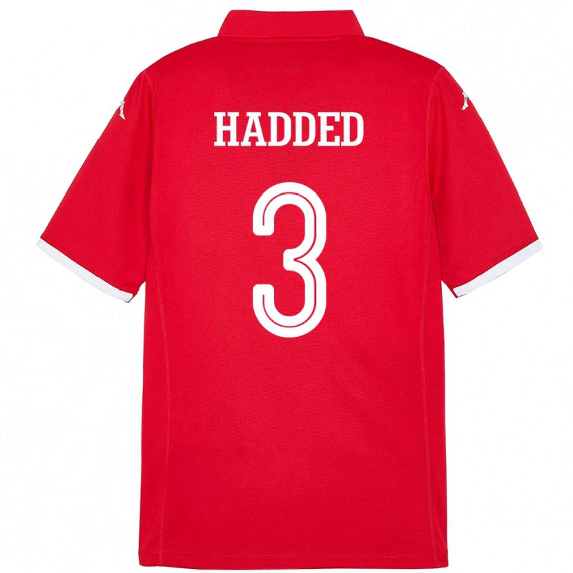 Danxen Pánské Tunisko Rayen Hadded #3 Červený Domů Hráčské Dresy 24-26 Dres