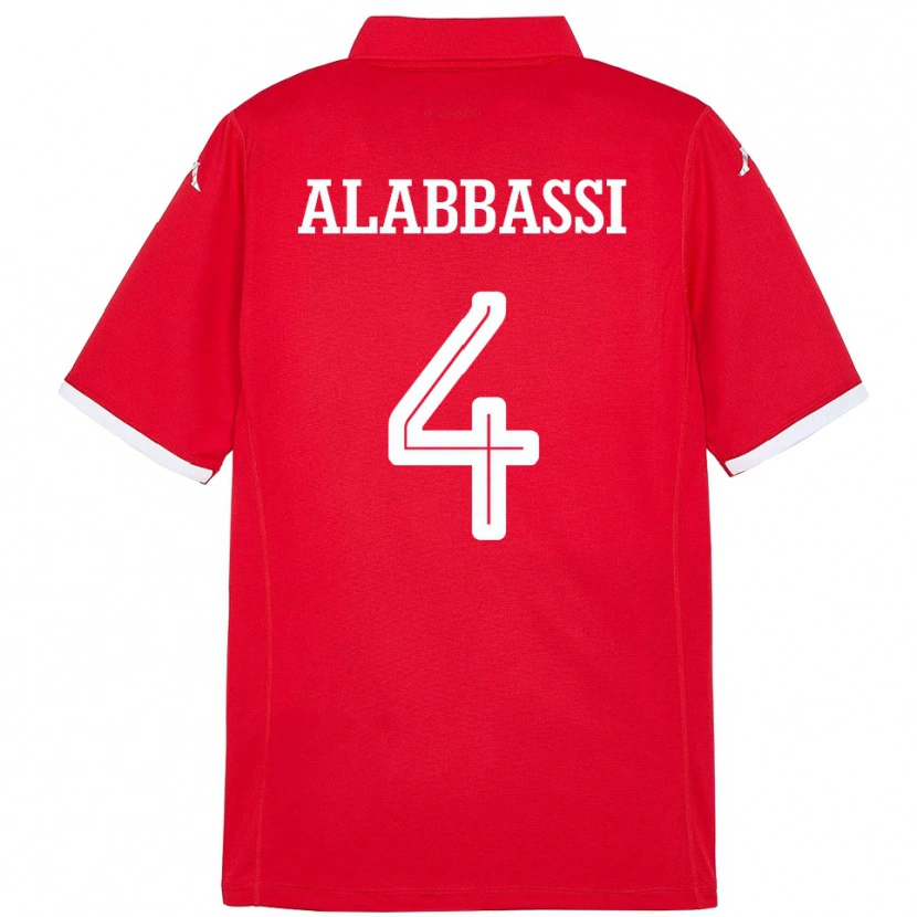 Danxen Pánské Tunisko Chaima Alabbassi #4 Červený Domů Hráčské Dresy 24-26 Dres