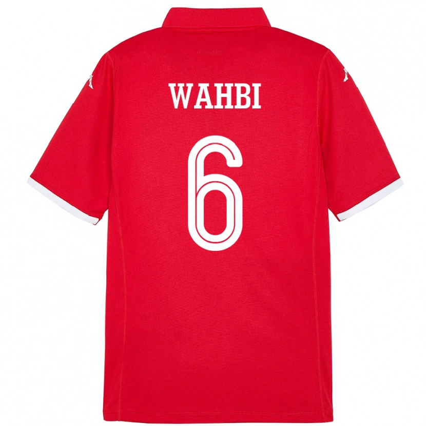 Danxen Pánské Tunisko Gaith Wahbi #6 Červený Domů Hráčské Dresy 24-26 Dres