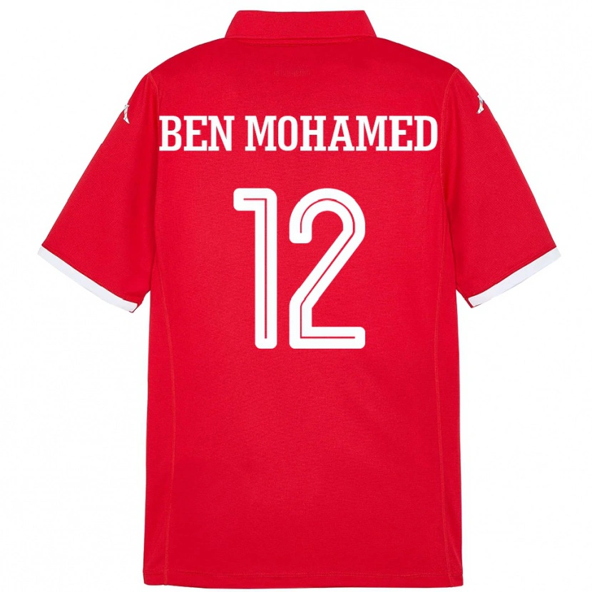 Danxen Pánské Tunisko Ibtissem Ben Mohamed #12 Červený Domů Hráčské Dresy 24-26 Dres