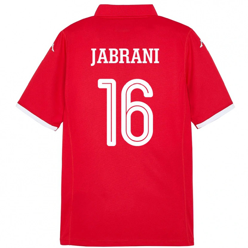 Danxen Pánské Tunisko Soulaima Jabrani #16 Červený Domů Hráčské Dresy 24-26 Dres