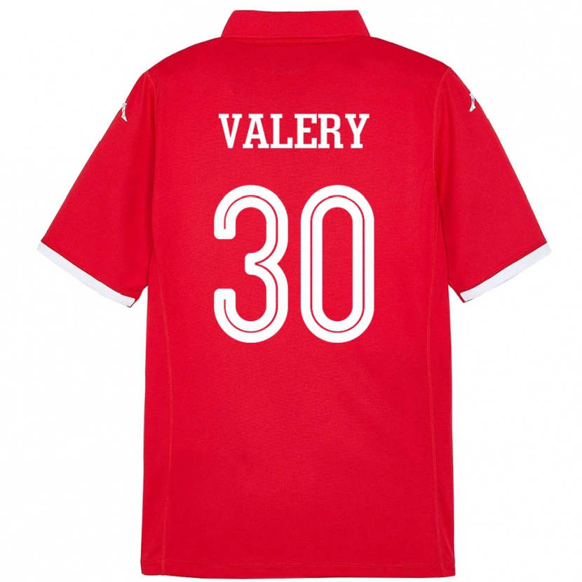 Danxen Pánské Tunisko Yann Valery #30 Červený Domů Hráčské Dresy 24-26 Dres