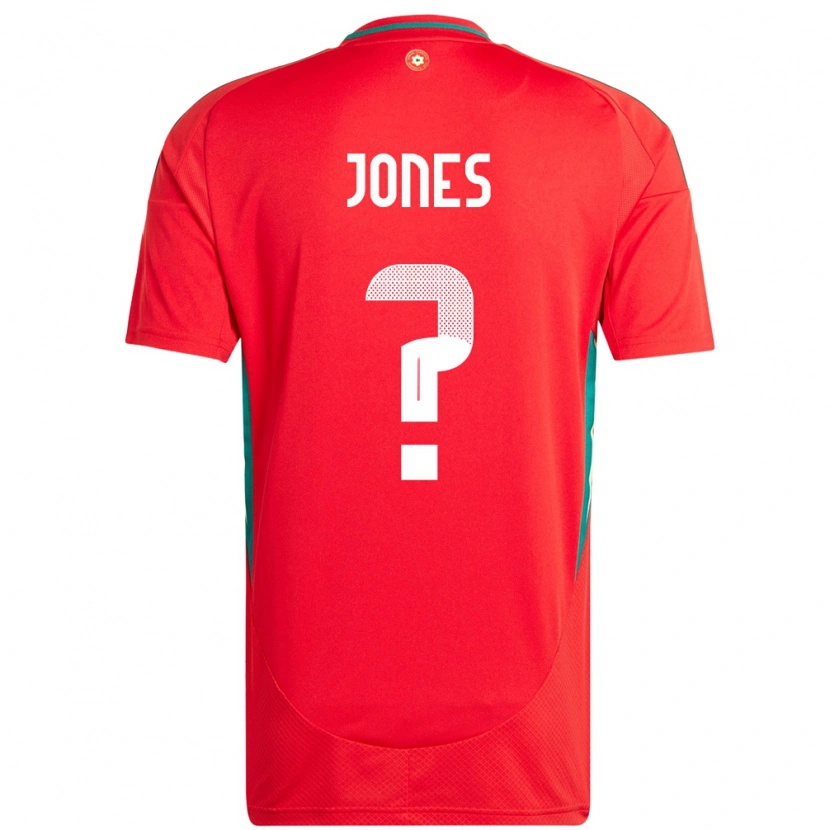 Danxen Pánské Wales Iestyn Jones #0 Červený Domů Hráčské Dresy 24-26 Dres