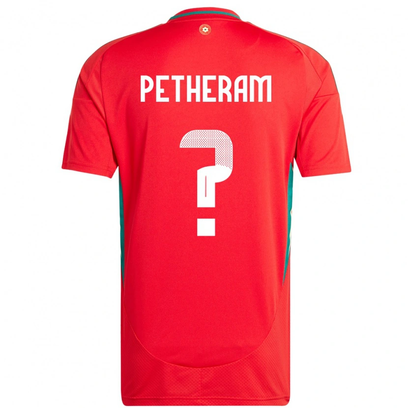 Danxen Pánské Wales Jonathan Petheram #0 Červený Domů Hráčské Dresy 24-26 Dres