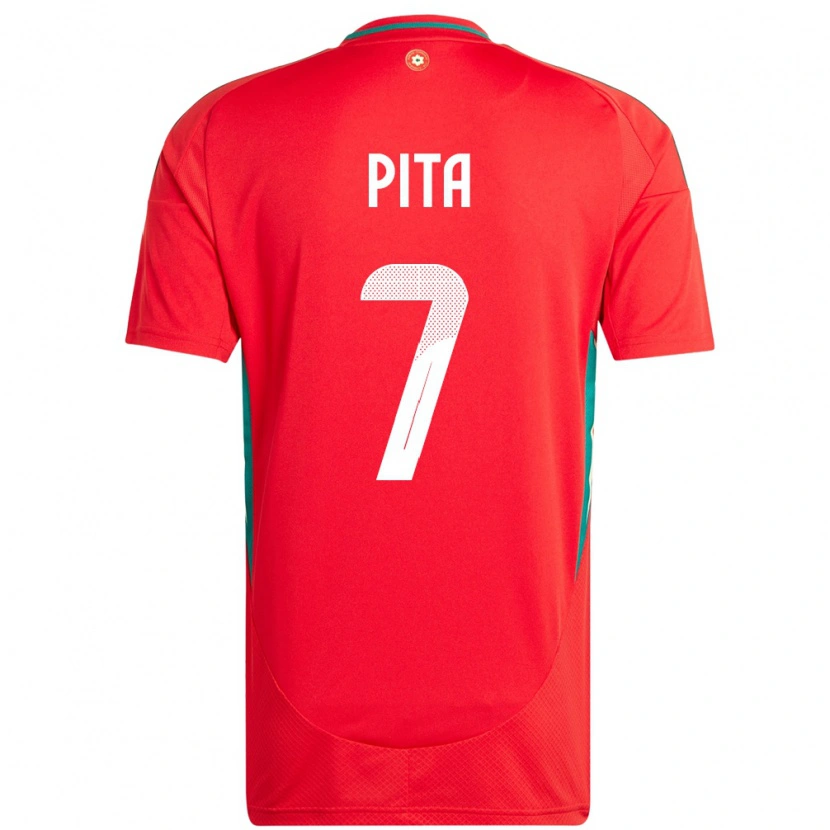 Danxen Pánské Wales Shea Pita #7 Červený Domů Hráčské Dresy 24-26 Dres