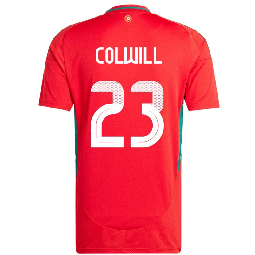 Danxen Pánské Wales Joel Colwill #23 Červený Domů Hráčské Dresy 24-26 Dres