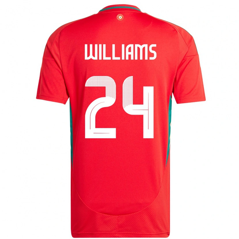 Danxen Pánské Wales Alex Williams #24 Červený Domů Hráčské Dresy 24-26 Dres