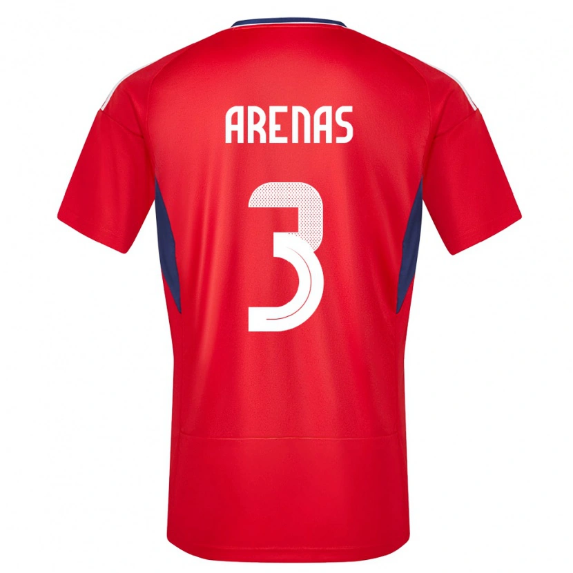 Danxen Pánské Kostarika Alejandro Arenas #3 Červené Domů Hráčské Dresy 24-26 Dres