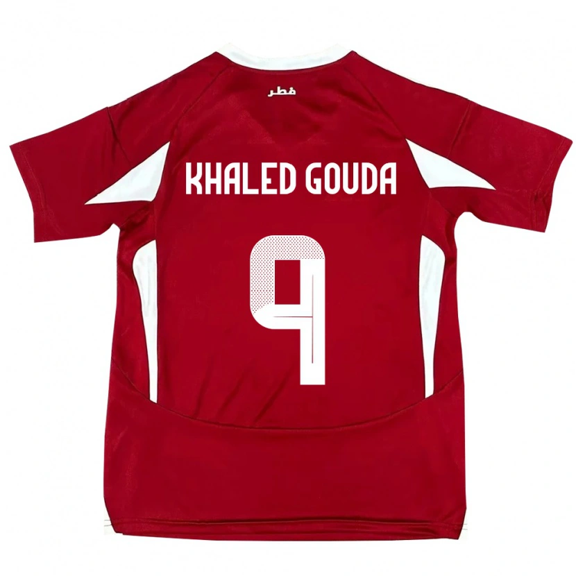 Danxen Pánské Katar Mohamed Khaled Gouda #9 Červený Domů Hráčské Dresy 24-26 Dres