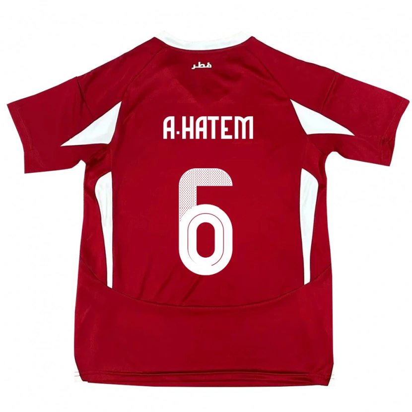 Danxen Pánské Katar Abdulaziz Hatem #6 Červený Domů Hráčské Dresy 24-26 Dres