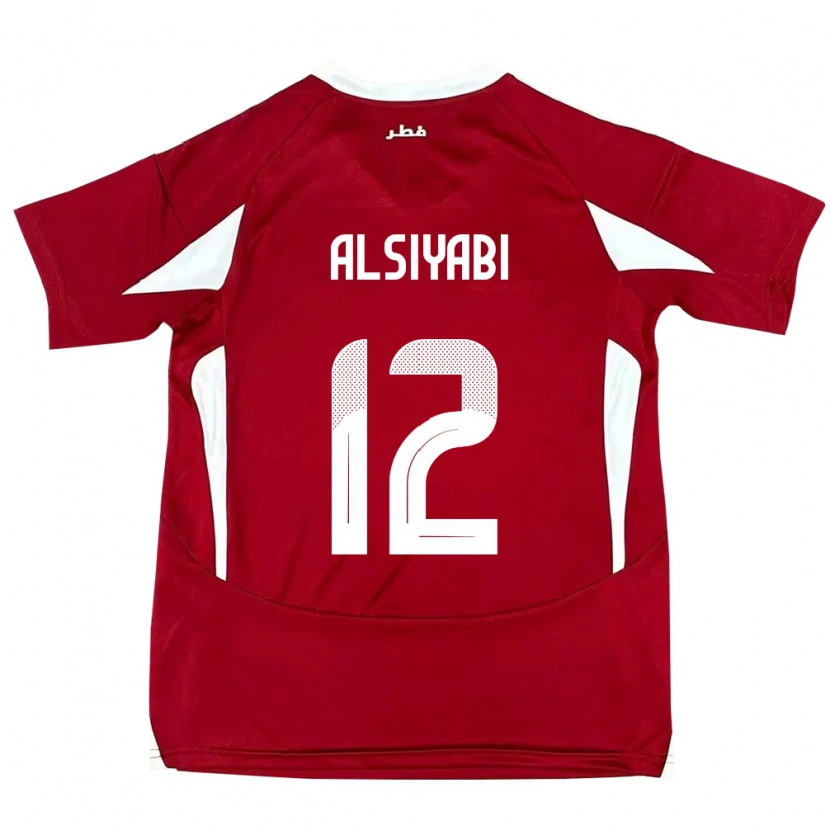 Danxen Pánské Katar Shaima Alsiyabi #12 Červený Domů Hráčské Dresy 24-26 Dres