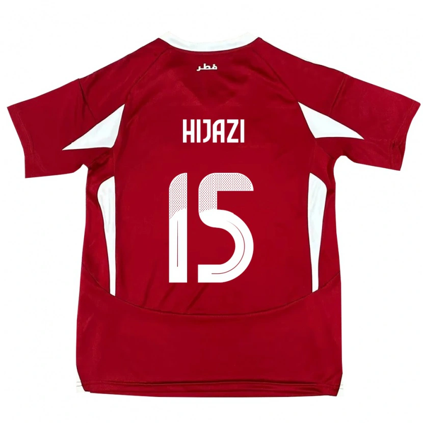 Danxen Pánské Katar Asalet Hijazi #15 Červený Domů Hráčské Dresy 24-26 Dres