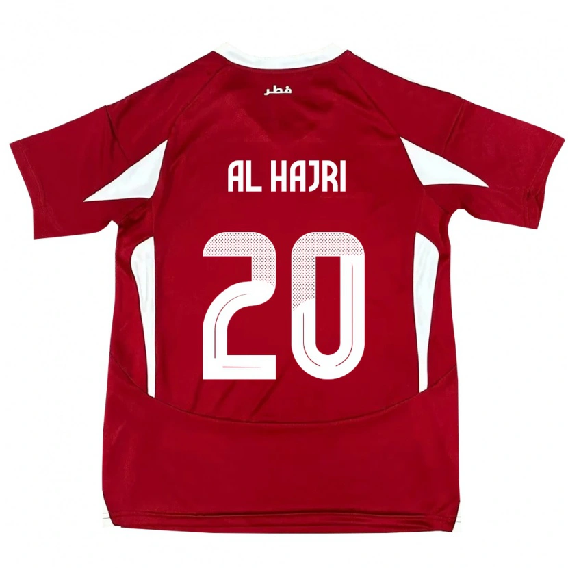 Danxen Pánské Katar Salem Al Hajri #20 Červený Domů Hráčské Dresy 24-26 Dres