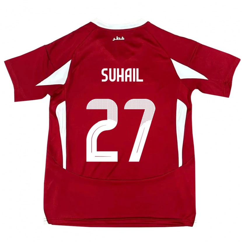 Danxen Pánské Katar Ahmed Suhail #27 Červený Domů Hráčské Dresy 24-26 Dres